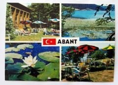 Abant oteli ve gölü - Parçalı kartpostal Bolu Hitit color kartpostalları