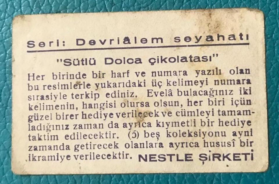 Nestle SÜTLÜ Dolca  Çikolatası - Devrialem seyahati / Ü 5
