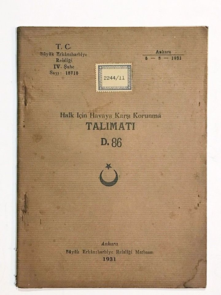 Halk İçin Havaya Karşı Korunma Talimatı D.86 - Kitap