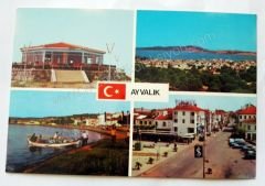 Ayvalık şehirden muhtelif görünüşler - Kartpostal Ayvalık Bella color kartpostalları