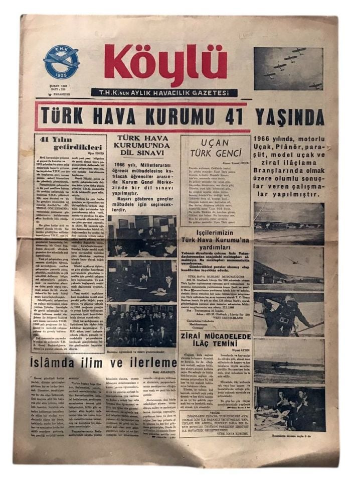 Türk Hava Kurumu - Köylü gazetesi / Şubat 1966