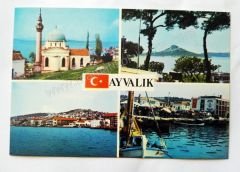 Ayvalık Şehirden dört muhtelif görünüş - Kartpostal Ayvalık Ticaret kartpostalları