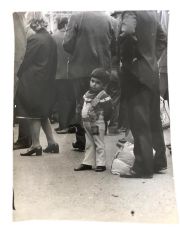 Cumhuriyet Halk Partisi mitinginde, CHP rozetli çocuk - Gözlem Ajans 18x24 fotoğraf