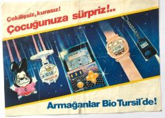 Oyuncak hediyesi, çocuklara sürpriz armağanlar - Turyağ Bio Tursil / 12X17 Reklam