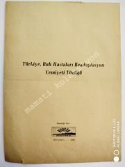 Türkiye Ruh Hastaları Readaptasyon Cemiyet Tüzüğü 1961