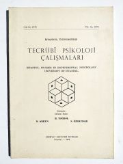 İstanbul Üniversitesi Tecrübi Psikoloji Çalışmaları Cilt 12-1976