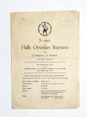 Yapı ve Kredi Bankası 3. Halk Oyunları Bayramı - Efemera