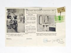 Taksim daimi Elektrik sergisi reklamlı, elektrik faturası 1934 - Efemera
