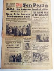 Son Posta gazetesi, 13 Birinciteşrin 1937, Seyit Rıza Dersim isyanı,Nimet abla, Piyango, Tek kollu Cemal - Efemera
