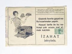 Elektrik fırınile gayet nefis... Elektrik faturası 1935 - Efemera