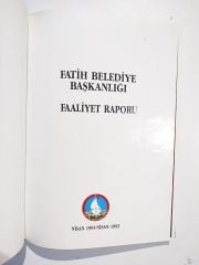 Fatih Belediye Başkanlığı Faaliyet Raporu- Kitap