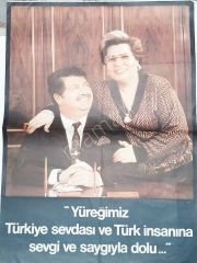 Turgut ve Semra ÖZAL / Yüreğimiz Türkiye sevdası... Afiş - Efemera