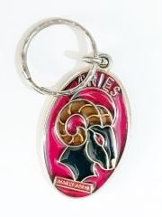 Aries / Koç burcu vitray görünümlü, anahtarlık