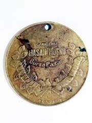 Sipahizade Hasan Hüsnü Bursa Pazarı / Beyoğlu - Darphane baskısı, nadir madalyon