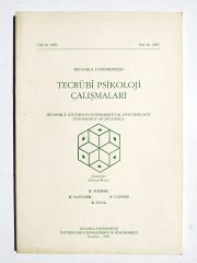 İstanbul Üniversitesi Tecrübi Psikoloji Çalışmaları Cilt 19-1993