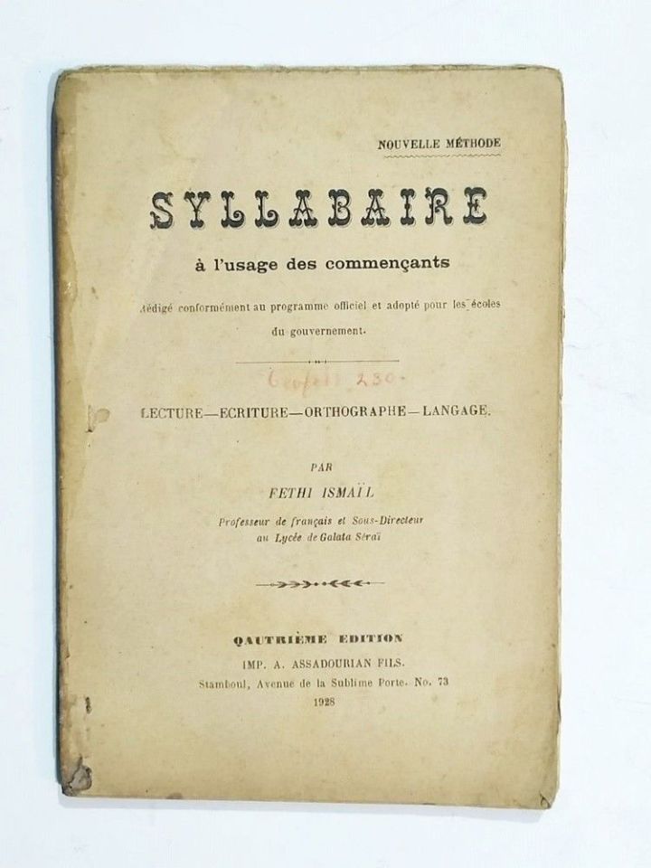 Syllabaire a l'usage des commençants / Fethi İSMAİL
