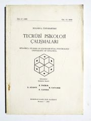 İstanbul Üniversitesi Tecrübi Psikoloji Çalışmaları Cilt 17-1989