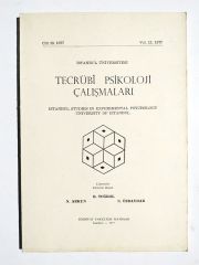 İstanbul Üniversitesi Tecrübi Psikoloji Çalışmaları Cilt 13-1977