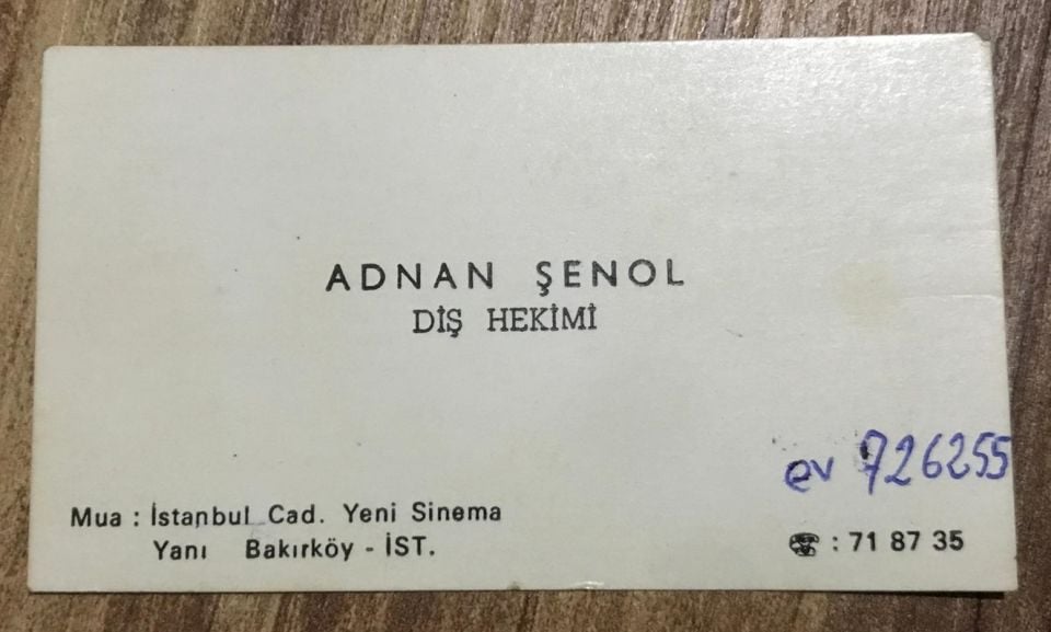 Diş Hekimi Adnan ŞENOL - BAKIRKÖY / Kartvizit - Dişçilik tarihi