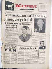 Kırat gazetesi - 5 Ekim 1988 Adalet Partisi, Süleyman DEMİREL - Eski Gazete