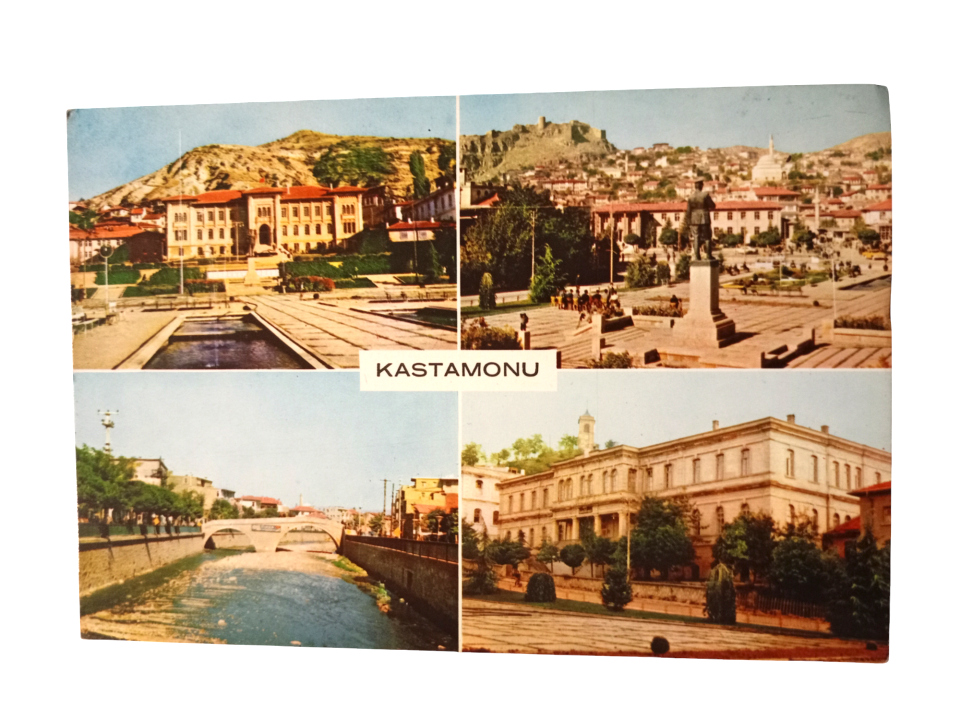 Şehirden Muhtelif görünüş KASTAMONU - 1970'li yıllara ait kartpostal / Arkası yazısız