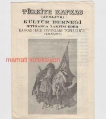KAFKASYA - Türkiye Kafkas (Aphazya) Kültür derneği Lekuri / Broşür - Efemera