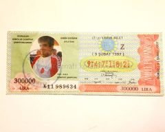9 Şubat 1997 Yarım bilet  - Milli Piyango bileti Özürlüler dünya ve olimpiyat şampiyonlarımız, Emin DOĞAN - Efemera