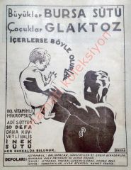 Büyükler Bursa sütü Çocuklar Glaktoz ..  - Dergi reklamı - Efemera