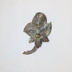 Yapraklar ve çiçek - Broş Eski Broş