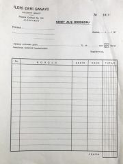 İleri Deri Sanayii Koll. Şti. / Senet alış bordrosu - Efemera