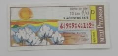 9 Ağustos 1976 - Dörtte bir bilet - Milli Piyango bileti - Efemera