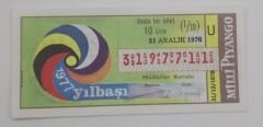 31 Aralık 1976 - Onda bir bilet - Milli Piyango bileti - Efemera