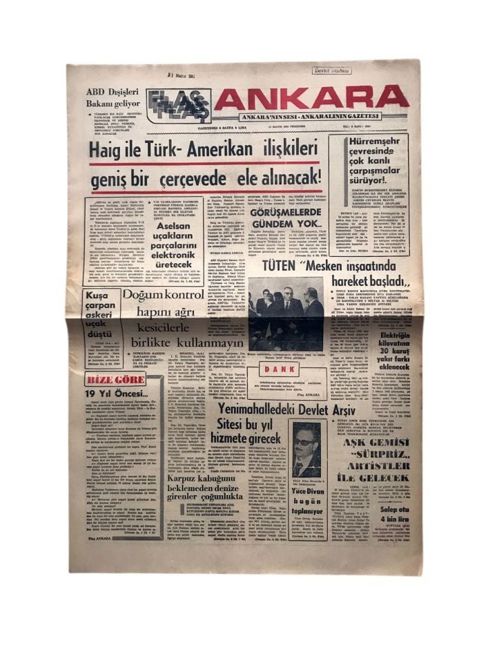Ankara Gazetesi - Ankara'nın Sesi / 13 Mayıs 1983 / Eski Gazete