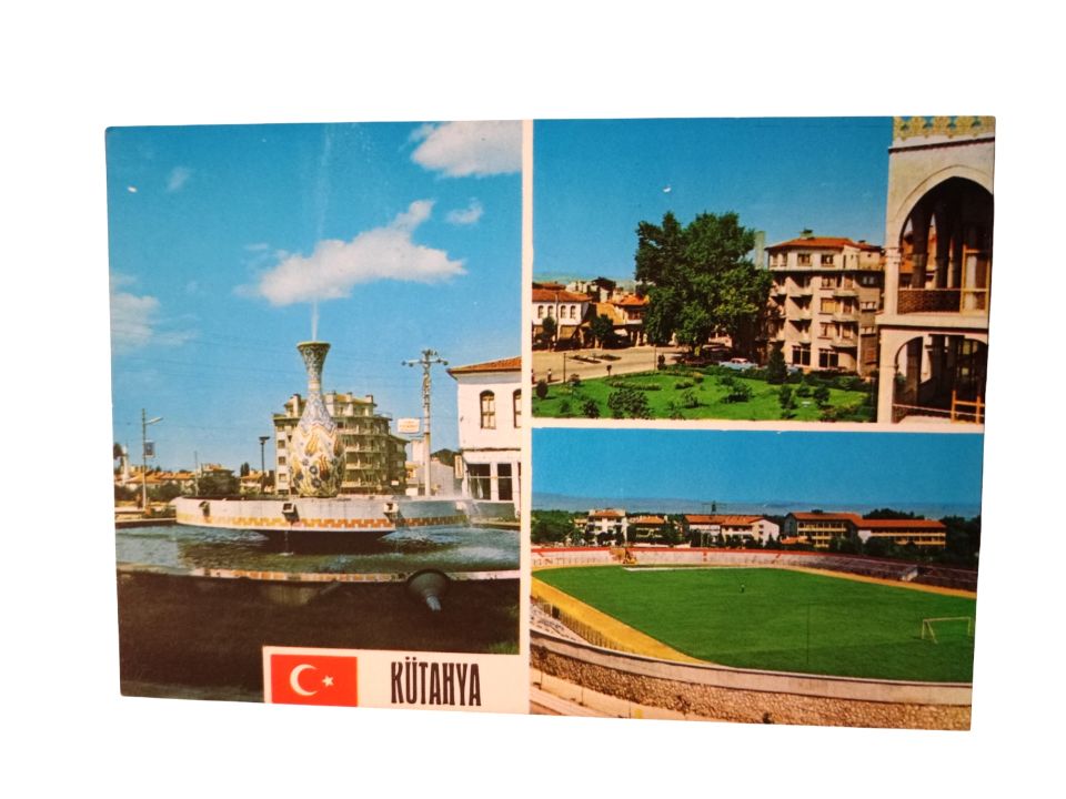 Parçalı kart / KÜTAHYA - 1970'li yıllara ait kartpostal / Arkası yazısız