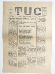 Tuğ Fikir ve Sanat Gazetesi 1 Aralık 1955 Sayı:2 - Eski Gazete