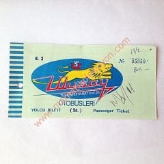 Ulusoy Turizm Seyahat - Otobüs bileti B. 2 Eski Otobüs biletleri Ankara