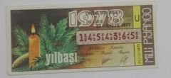 31 Aralık 1977 - Onda bir bilet - Milli Piyango bileti - Efemera