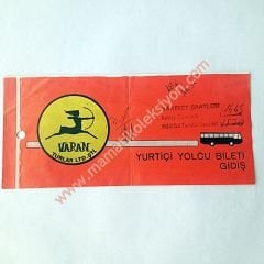 Varan Turlar Ltd. Şti. - Otobüs bileti - Kızılay terminali - Eski Otobüs biletleri