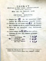 Şarkay Röntgen ve Tıbbi tahlil laboratuarı - Perhiz listesi - Eski Bakırköy