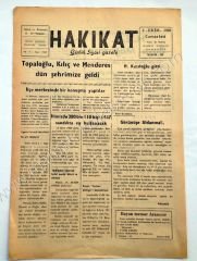 Osmaniye, Hakikat gazetesi, 4 Ekim 1969 - Efemera