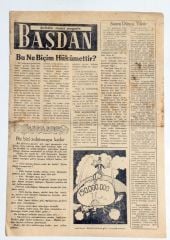 Haftalık Siyasi Magazin Başdan gazetesi, 28 Eylül 1948 - Efemera