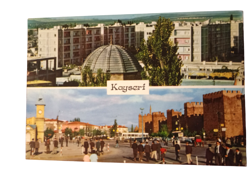 KAYSERİ Şehirden görünüşler / 1970'li yıllara ait kartpostal / Arkası yazısız