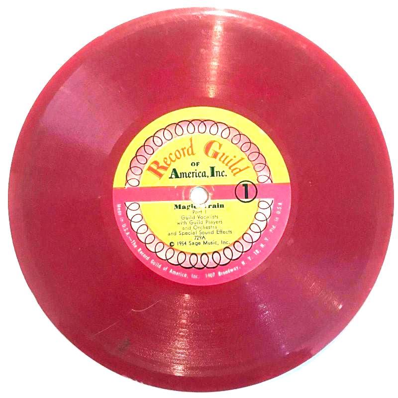 1954 - Renkli plak / Magic train - Çocuk şarkıları - 78 devir plak (Çap:16,5 cm.)