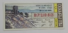 29 Ocak 1978 - Dörtte bir bilet - Milli Piyango bileti - Efemera