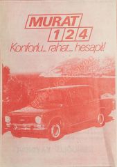 Murat 124 - Konforlu Rahat Hesaplı - Dergi reklamı - Efemera