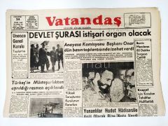 Devlet Şurası istişari organ olacak - Adana Vatandaş gazetesi,  24 Eylül 1960 - Efemera