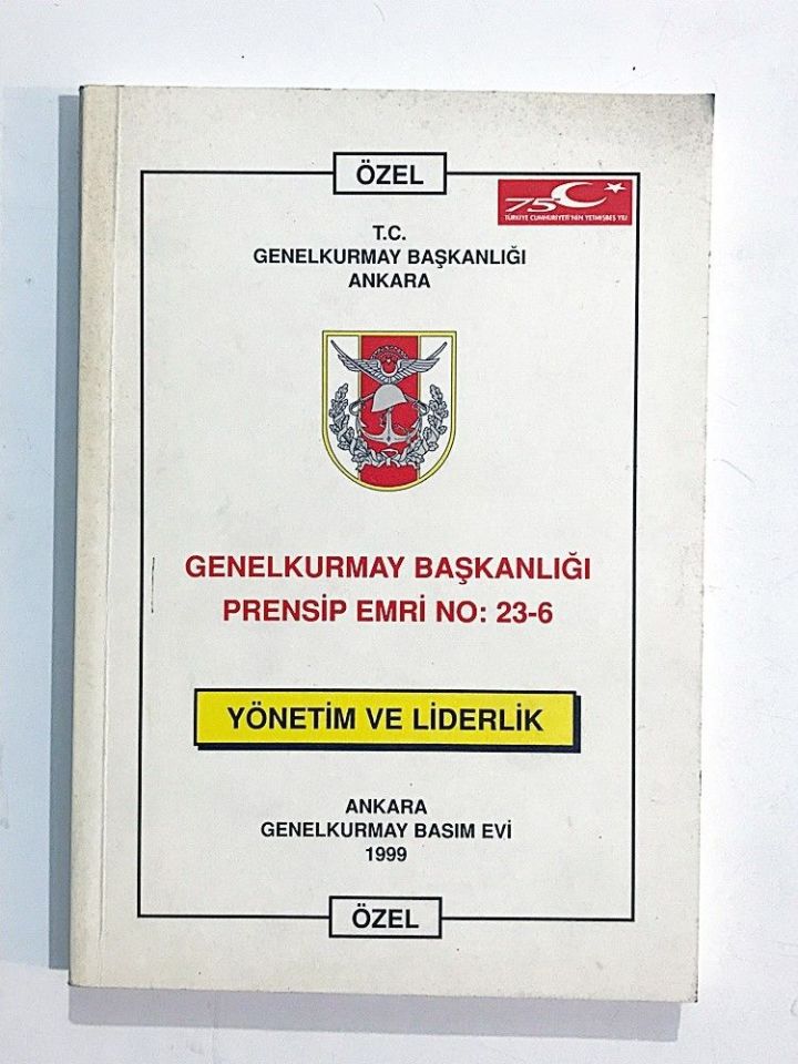 Genelkurmay Başkanlığı Prensip Emri No: 23-6 / Yönetim ve Liderlik - Kitap