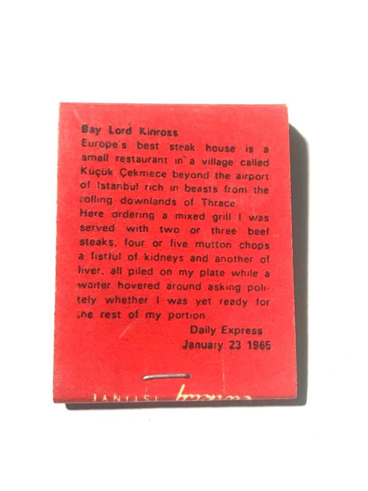 Beyti Küçükçekmece - William SAROYAN, Lord Kinross / Eski kibrit - NADİRRR