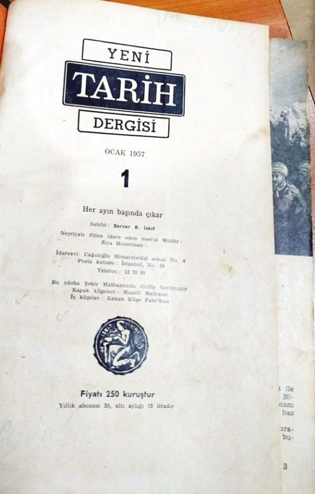 Yeni Tarih Dergisi Cilt:1 Ocak 1957