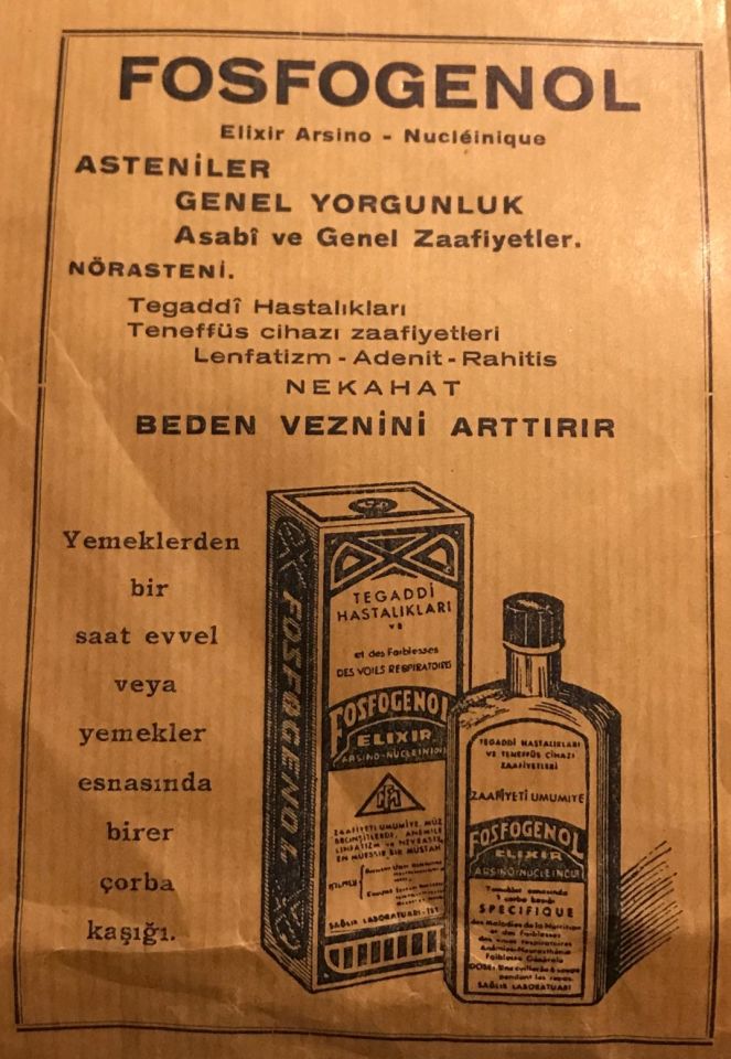 Fosfogenol - 9.5x14,5 / Arkası baskısız reklam